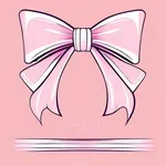pink hair bow image